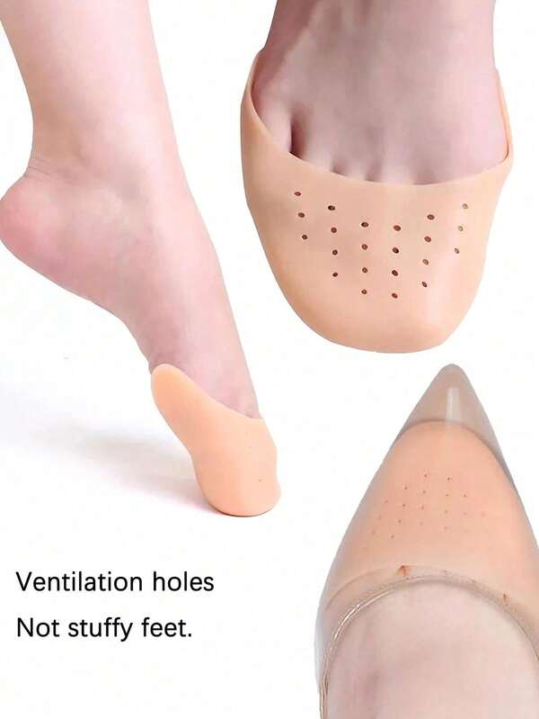 QKC 1 Pair Silicone Toe Protectors, Soft Cushion Pads For Women High Heels And Men Sports Shoes, Adjustable Fit For Daily Wear