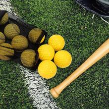 12 Paquetes de Pelotas de Béisbol Verdes con Hoyuelos, Pelotas de Béisbol de 9 Pulgadas para Máquina de Lanzamiento para Coordinación Ojo-Mano, Práctica de Golpeo y Campo - Amarillo - Ver 8