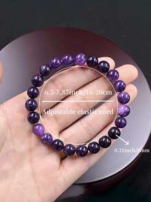 1pc High-Quality Imitation Bracelet Featuring Black Onyx, Garnet, Gray Moonstone, Amazonite, Black Rutilated Quartz, Devil's Eye Obsidian, Tiger's Eye, Magnetite, Red Carnelian, Dreamy Amethyst, Black Line Red Jasper, Agate Tiger's Eye, Crystal Stone, Natural Agate Tiger's Eye, Turquoise