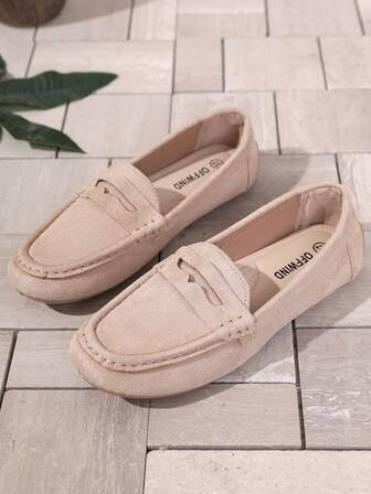 Women's Comfortable Flat Work Loafers - Soft Leather Casual Easy On Dress Shoes (Driving Shoes)