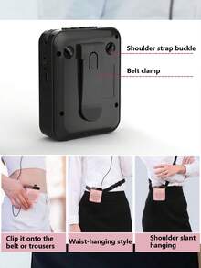 A Headworn Microphone Loudspeaker Voice Amplifier Recorder Mic Speaker Audio Mini Wired Microphone For Teachers Tour