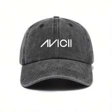 Unisex AVICII Logo Printed Baseball Cap - Lightweight Polyester Breathable Structure, Suitable For Outdoor Sports And Urban Street Style, Spring And Summer Casual Hat - Gray - View 1
