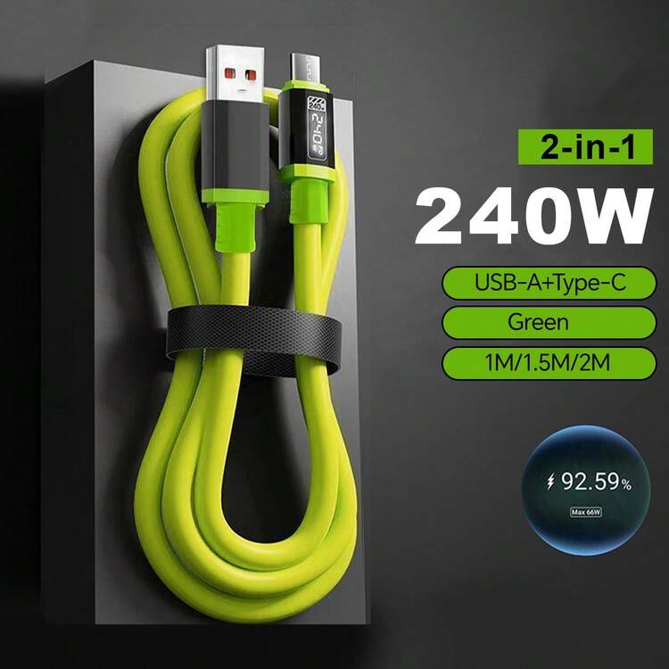 240W USB A To Type C Fast Charging Cable,Compatible With Huawei,Vivo,Compatible With Samsung Galaxy S25 S24 S23 S22 S21 Note 20 Ultra,And More,Surprise Little Gift,Phone Charger Cable - Multicolor - View 7