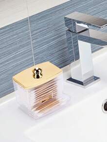 1/3pcs Qtip Holder Dispenser For Bathroom Jar Storage Organization, Dressing Table Cosmetic Organization, Suitable For Storing Cleaning Swabs, Balls, Pads, Dental Floss Sticks,Makeup Bag,Travel Essential - Multicolor - View 8