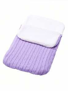 1件婴儿加厚针织保暖脚套，婴儿车垫，适用于婴儿推车，秋冬季户外使用