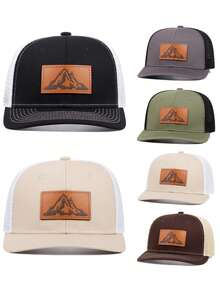 2025 Fashion New Breathable Mesh Hat Labeling Mountain Printed Flat Edge Hat Outdoor Daily Life Commuter Decoration Hat Leisure Sports Sunshade Hat Street Creative Hip Hop Hat Street Dance Personalized Skateboarding Hat Unisex Baseball Hat - Nhãn núi - Xem 1