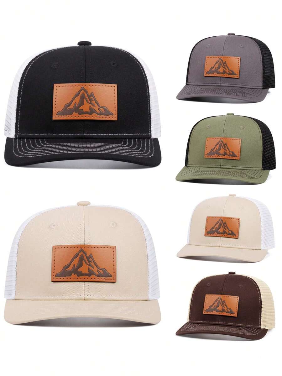 2025 Fashion New Breathable Mesh Hat Labeling Mountain Printed Flat Edge Hat Outdoor Daily Life Commuter Decoration Hat Leisure Sports Sunshade Hat Street Creative Hip Hop Hat Street Dance Personalized Skateboarding Hat Unisex Baseball Hat - Nhãn núi - Xem 1