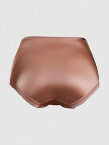 5条/包 女士纯色缎面蕾丝蝴蝶结装饰中腰比基尼内裤 - 彩色 - 查看 2