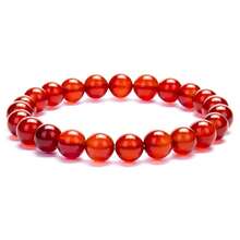 1pc 6mm, 8mm, 10mm Natural Stone Beaded Bracelet, Agate, Sparkling Stone, African Turquoise, Etc. Healing Stone Bracelet, Layerable Boho Style Fashion Jewelry For Women