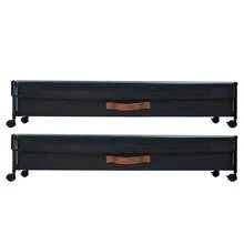 Borsa portaoggetti sottoletto in tessuto Oxford, 2 pezzi, arrotolabile (915 x 460 x 185 mm), contenitore sottoletto con coperchio trasparente, contenitore mobile per vestiti e scarpe - Geschlossener Bügeleisen-Stoff-Staubsauger, mit Rollen, 32–36 Zoll, 2er-Pack - Visualizzare 11