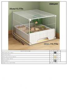 Small Animal Cage With Litter Box, Drawer Style, Indoor Free Space Partition, Small Pet Fence - Multicolor - View 8