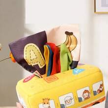 Juguete caja de pañuelos para bebés de 6+ meses, juguete educativo y calmante para recién nacidos de 0 a 1 año