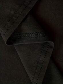 Women's Casual Crew Neck Short-Sleeved T-Shirt. "Enseñar Es Un Maestra Trabajo De Corazón" Heart, Pencil, And Apple Pattern. Perfect For Teacher's Day Gifts, Perfect For Everyday Wear. 220g. - 黑色 - 查看 4