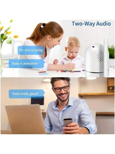 HD Night Vision Indoor Camera, Pet Security 360 Degree Home Wireless Dog/Cat Camera 2.4 GHz WiFi, Slimme Phone Application, Built In Outdoor Baby Monitor, Audio Video Recording Function. view 4