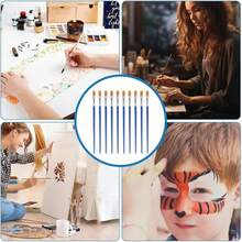 1 Pair Nylon Hair Paintbrushes, Designed For Acrylic, Watercolor, Oil Painting And Digital Art, Providing A Smooth And Precise Painting Experience. The Fine Nylon Bristles Ensure Each Stroke Is Fluid And Accurate, Suitable For Flat Filling, Detailed Lines And Digital Art Creation. Whether Traditional Handpainting Or Digital Painting, It Can Help Art Enthusiasts Achieve High-Quality Creation.