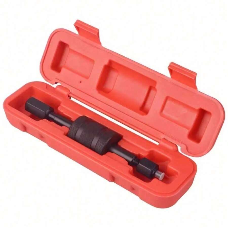 Injector Puller With Slide Hammer & M8/M12/M14 Adaptors - Universal Injector Removal Tool For Fuel Injector &  Fuel Injector - Heavy-Duty Steel Fuel Injector Filter Removal Tool With Carry Case - Black - View 1