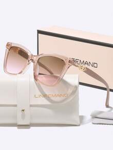 LINFEMAND Cat Eye Fashion Gradient Decorative Glasses, Unique Metal Rhinestone Accessories For Women, Suitable For Parties, Celebrations And Festivals - Multicolor - View 16