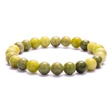 1pc 6mm, 8mm, 10mm Natural Stone Beaded Bracelet, Agate, Sparkling Stone, African Turquoise, Etc. Healing Stone Bracelet, Layerable Boho Style Fashion Jewelry For Women