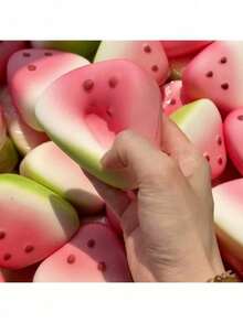 10pcs/5pcs/3pcs/1pc Watermelon Shaped Stress Relief Ball, Realistic Watermelon Design, Soft Touch, Slow Rebound, Stress Relief Toy - Multicolor - View 1