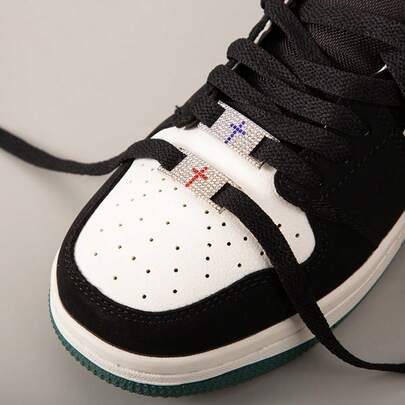 1 Pair Rhinestone Cross Shoelace Charms - Bling Shoe Decor For Sneakers - Shoe Accessories For Fashion Lovers