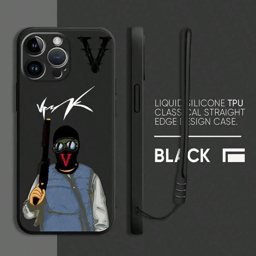 Custodia cool V-VRUNK compatibile con Apple XR, XS, 11, 12, 13 Pro Max, 7, 8, 14, 15 Plus, cover morbida, compatibile con custodia 17 Pro, 17 Pro Max, 17, 16 Pro - Mix02 - Visualizzare 1