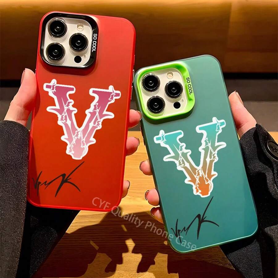 Fashion Brand V-VRUNK Phone Case Covercompatible with Apple 11 12 13 14 15 16Pro Max Plus Protect Plating Phone Cover,Covercompatible with  17 Hülle, 17 pro Hülle, 17 promax Hülle