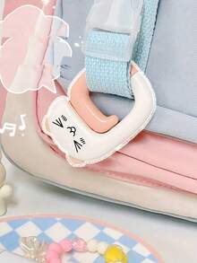 1 Pink Handbag Hook, Cute Cat Handbag Hook - Foldable Plastic Hook, Suitable For Wallets, Jackets, Desks, School Accessories, Interesting Design, Can Be Used To Hang Decorative Desk Bags, Wall Hanging - Hồng - Xem 2