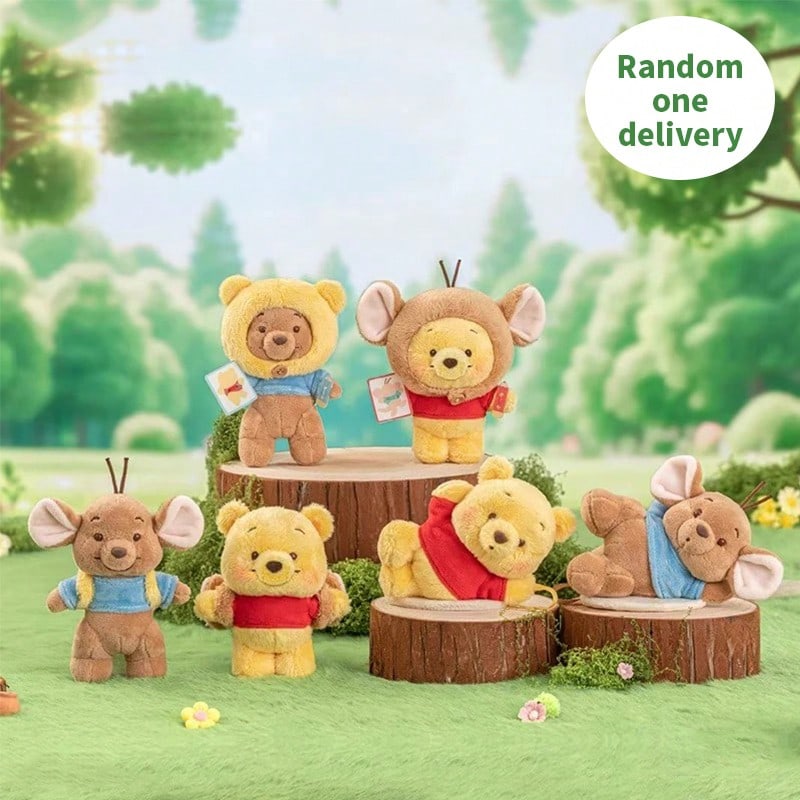 Miniso Caja ciega de adorno colgante de peluche de la serie And Roo Friends - Material de peluche suave, diseño de personaje exquisito, sorpresa aleatoria, súper lindo para decorar bolsos y llaves (1 pieza entrega aleatoria) - Multicolor - Ver 1