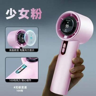 haoss New 100-Speed High-Velocity Outdoor Handheld Fan, Fast Charging, Hurricane, Mini Cross-Border USB Portable Fan With Large Capacity Battery, Long-Lasting Summer Cooling, Great Gift Choice