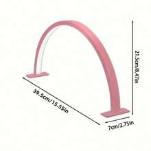 Luminária de LED estilo meia-lua moderna, acabamento em metal fosco, com alimentação USB, para manicure, extensão de cílios, tatuagem e cuidados com a pele, com controle por botão e cúpula de plástico - inclui vários componentes, cor sólida, sem necessidade de bateria