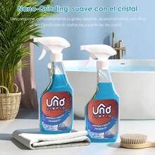 1/3Piezas  Limpiador De Vidrios 500ml Desengrasante y Antiempañante Multiusos Para Cristales Ventanas Espejos y Parabrisas Hogar Oficina Coche - Azul - Ver 2