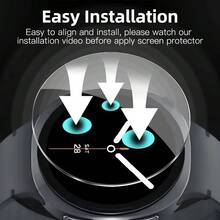 5片装钢化玻璃屏幕保护膜，适用于Galaxy Watch 8 44mm/40mm、Galaxy Watch 8 Classic/Ultra 2025 47mm，9H硬度，防刮花，防指纹，无气泡，高清晰度，全覆盖，也适用于Galaxy Watch 8/7/6/5 40mm/44mm FE 5-Pro - 5Pcs - 查看 4
