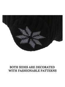 2pcs/Set Knitted Warm Hat And Gloves Set, Fashion Beanie And Gloves Suit For Men, Windproof Ear Protection, Thick Lining, Suitable For Cycling And Outdoor In Winter Winter Gear Winter Clothing