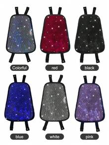 1-2pcs Shiny Rhinestone Car Headrest Covers, Luxury Full Rhinestone Design, Exclusive For Women, Suitable For Most Sedans, Pickups And SUVs, Sparkling Interior Accessory, Instantly Upgrade Car Interior Atmosphere - Style a - View 11