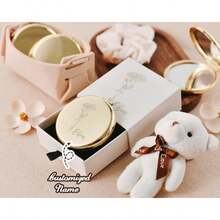 Custom Pocket Mirror With Engraved Name, Personalized Bridesmaid Makeup Mirror, Gift Box Included, Bridal Shower, Wedding Keepsake,Prom Gift - Multicolor - View 10