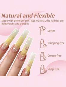 240pcs Extra Large Ballet Shoes Matte Gel Nail Tips, Full Coverage Press-On Nail Art Manicure Nail Polish Capsule Series - Xóa 2 - Xem 7