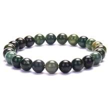 1pc 6mm, 8mm, 10mm Natural Stone Beaded Bracelet, Agate, Sparkling Stone, African Turquoise, Etc. Healing Stone Bracelet, Layerable Boho Style Fashion Jewelry For Women