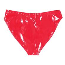 Women's Shiny Wet Look PVC Leather Boxer Briefs High Waisted Underwear Shorts Panties Women's Metallic Rave Bottoms Low Rise Shiny Panties For Festival Clubwear Costumes Metallic High Waisted Booty Shorts Women's Shiny Cheeky Dance Festival Rave Bottoms - 紅色 - 查看 5
