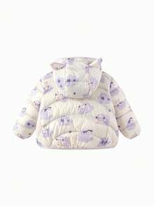 Balabala 2-In-1 Girls' Padded Jacket, Toddler Winter Style, New 2025 Collection, Waterproof & Adorable - Purple - View 7