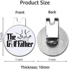 - Marcador de pelota de con clip magntico para sombrero, divertidos accesorios de y regalos de para hombres, pap, abuelo, cumpleaos, Navidad para fanticos del, amantes - 1,2 x 1 pulgada - Ver 3