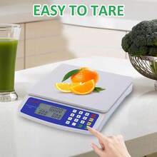 LIPETY High-Precision Electronic Kitchen Scale With 30kg Capacity And 1g Accuracy, LCD Backlight Display, Baking Scale, Medicinal Scale, Multi-Function Counting Scale, Home And Commercial Plastic Scale (Backlight And Tare Function) - White - View 4