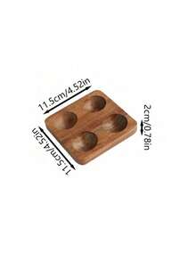 CMYD Studio 1pc Multislot Pine Wood Egg Holder, Nordic Style Rustic Egg Tray For Kitchen, Bakery, Refrigerator Storage, Home Decor, Gift, For Outdoor, Camping - Multicolor - View 13