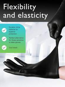 20 piezas Guantes de nitrilo desechables, con textura de diamante para un agarre mejorado, doble y protección reforzada, multiusos para cocina, herramientas y cuidado personal