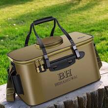 1pc Portable Covered Outdoor Fishing Bucket, Foldable EVA Fish Bucket, Thick Water Bucket, Multi-Functional Lure Fishing Box, Fishing Water Bucket With Carrying Bag - Multicolor - View 5