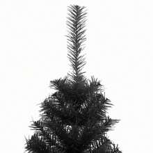 vidaXL Albero di Natale artificiale con supporto, nero, 120 cm, PVC