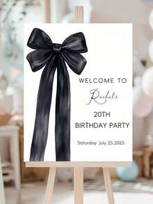 Customized Birthday Welcome Sign, Personalized Text Welcome Sign (Party Favor), DIY Birthday Sign (Garden Home Decor), Customized Bow Tie Wedding Anniversary Party Sign (Entrance Door Sign),Home Decor Living Room, Quinceanera Decor - Multicolor - View 8