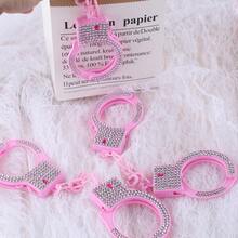 1 pieza Accesorio de esposas de strass, accesorio de disfraz para juego de roles, utilería para actuaciones - Multicolor - Ver 1