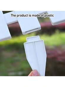 白色塑料栅栏，花园栅栏栏杆，户外园艺栅栏，可堆叠小栅栏