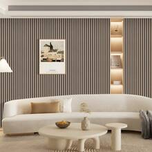 A Roll Of 3D Style Ceiling Stickers, Self-Adhesive Wood Grain Wallpaper, Mainly Suitable For Ceilings, Ceilings, And Floors. It Is A Detachable And Re Adhesive Wallpaper, Perfect For Decorating Living Rooms, Kitchen Tailboards, And Bathrooms. - Brown - View 3