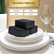 20Pcs Durable Black Scrubber Sponges - Multipurpose Kitchen Bathroom Cleaning Sponges For Dishwashing, Pots, And BBQ Tools, Non-Stick Oil, Outdoor Barbecue Cleaner